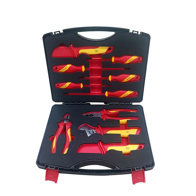 Tool Set General Hand Tool Kit with Plastic Toolbox Storage Case Socket and Socket Wrench Sets