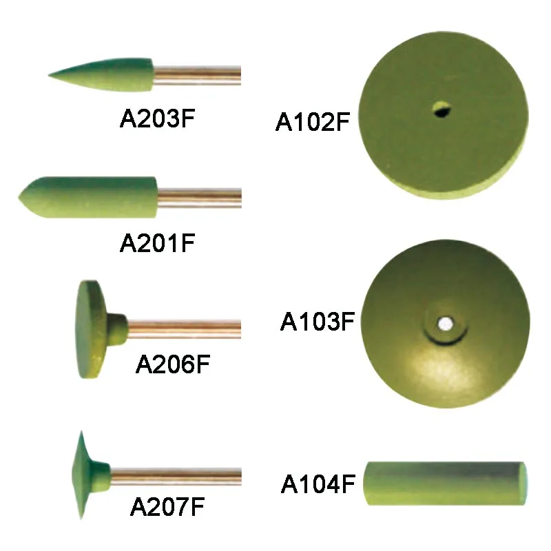 50pcs/set Dental Rubber Polishing Wheels Burs for Polish Metal Alloy Fine Dental Lab Tools Five Types