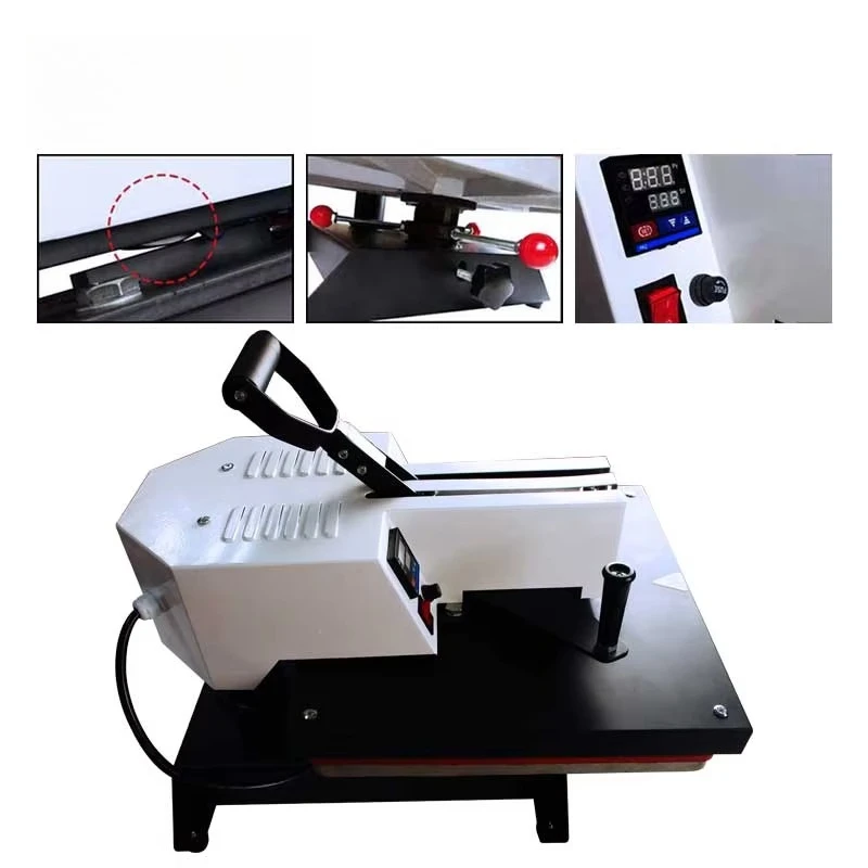 Manual Clamshell Heat Press Machine 40x60cm Swing-Away Sublimation Heat Transfer for Garments Big Discount Electric