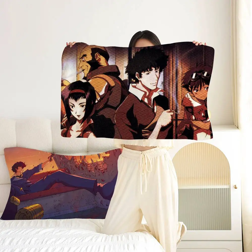 Anime C-Cowboy B-Bebop Made of Quick-drying polyester non-slip High-grade Pillow Towel Non-Slip Pillowcase Secured.