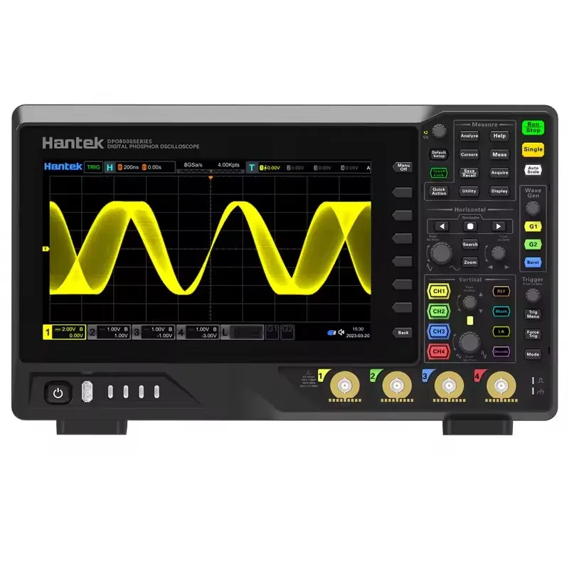 Hantek bandwidth 200MHz, 4-channel oscilloscope + 2-channel signal source + 16-channel logic analyzer, DPO8024E oscilloscope 