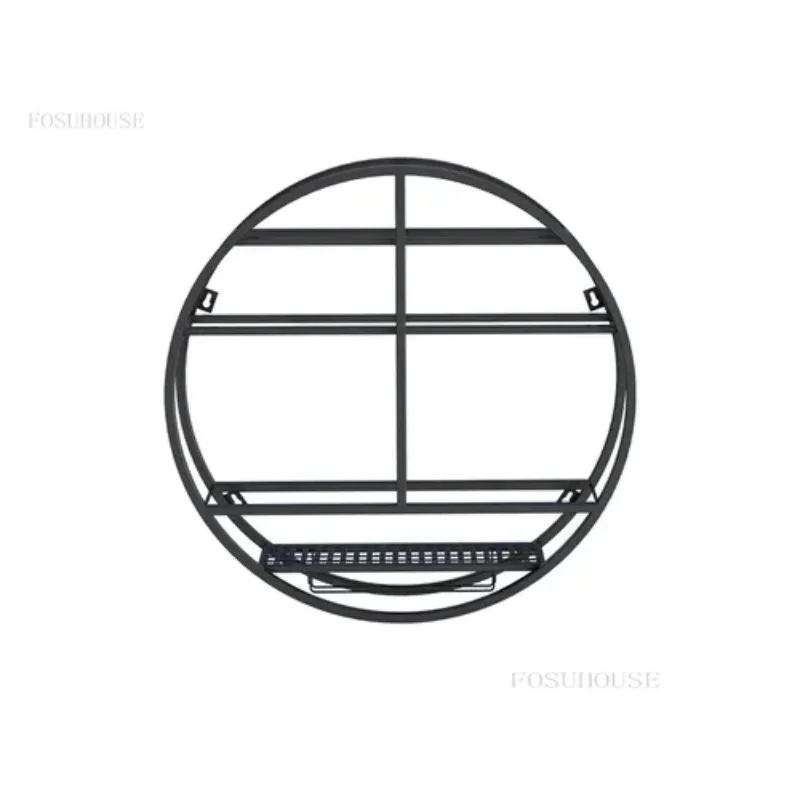 

Европейские барные шкафы из кованого железа для гостиной, витрина, современная минималистичная барная мебель, круглая настенная винная стойка