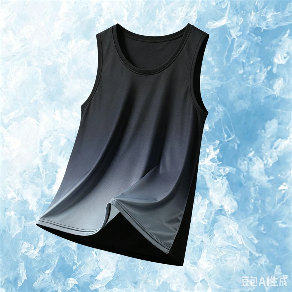 Simple Solid Color Men's Tank Top Fashion Quick Dry Breathable Gym Tees Casual O-neck Sleeveless Shirt Summer Run Fitness Vest