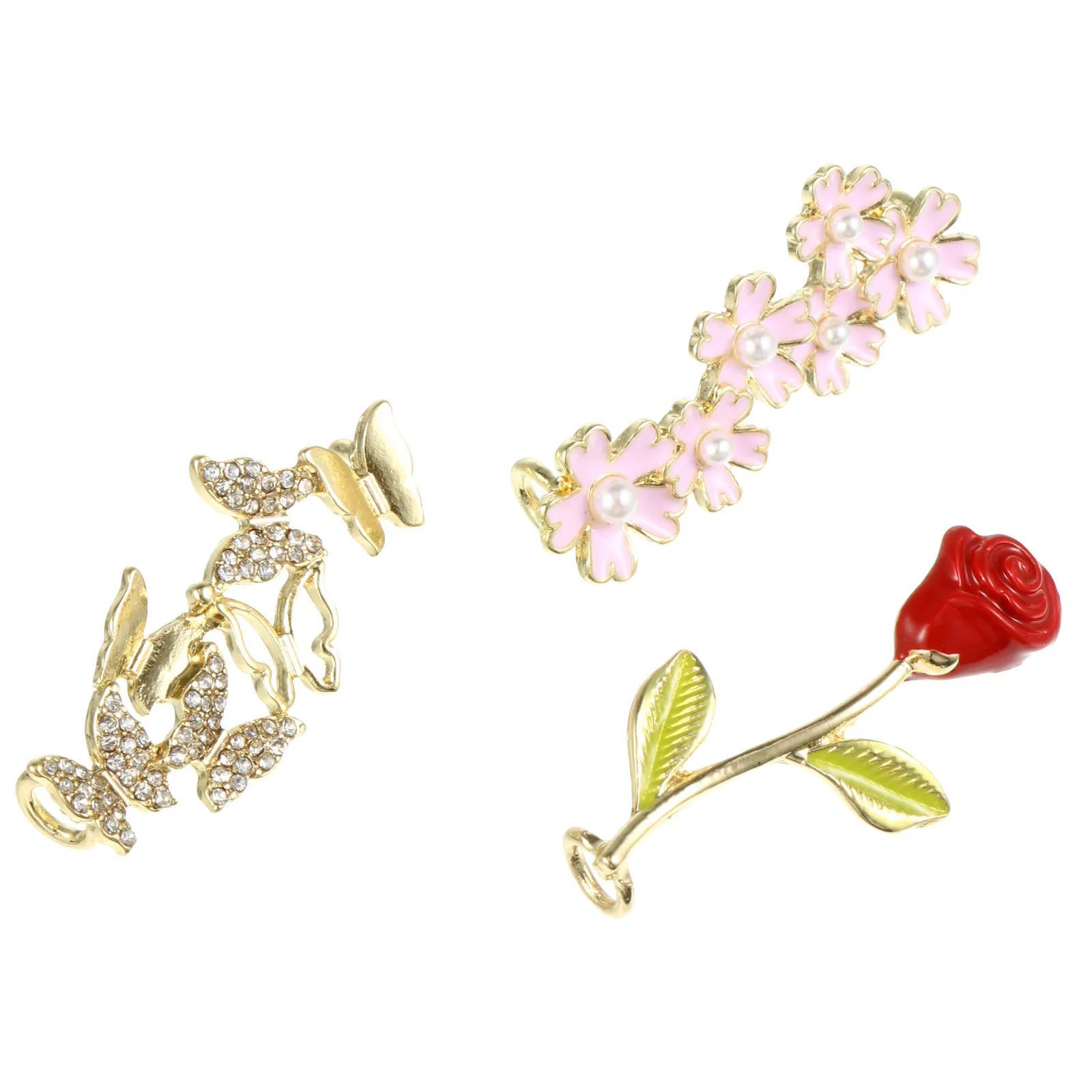 

3Pcs Delicate Shoelace Clip Multi-Functional Practical High-Quality Materials Fine Workmanship Colorful Shoes Decor Charming