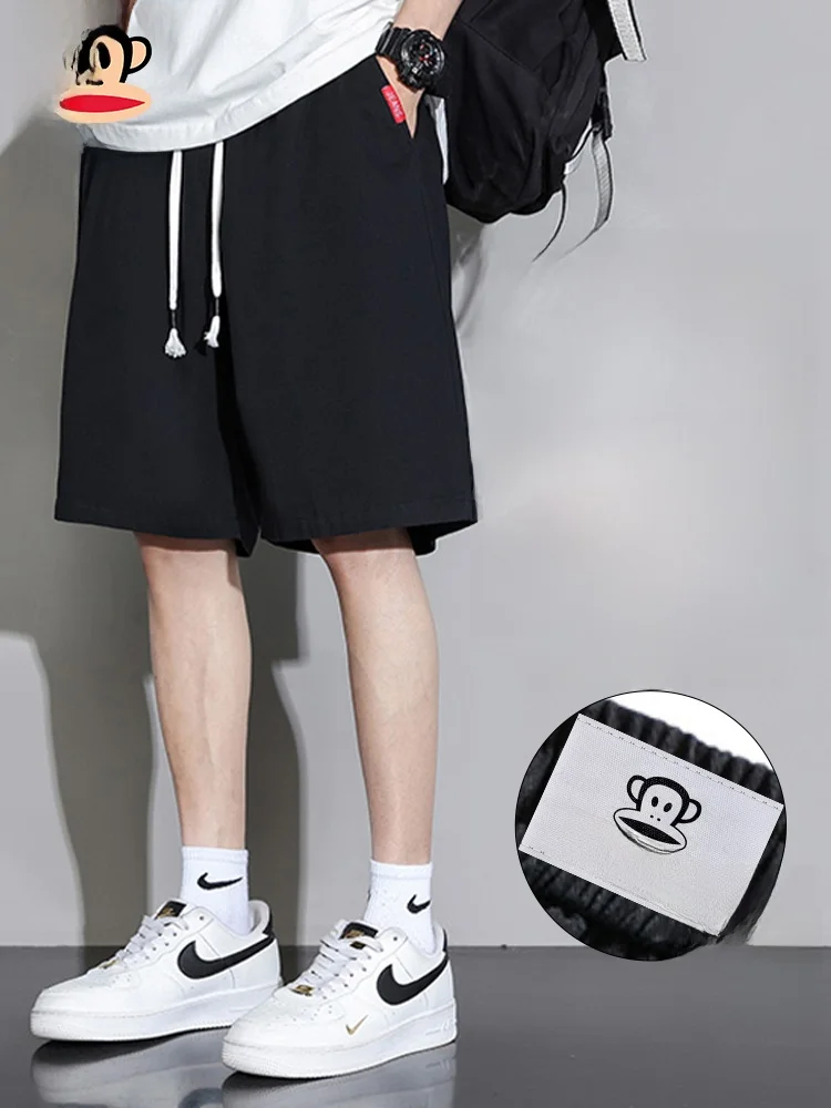 

PaulFrank Pure Cotton Ultra-Thin Casual orts Men Summer Loose Breathable Outdoor Sports Five-Quarter Lengthths Youth Faion