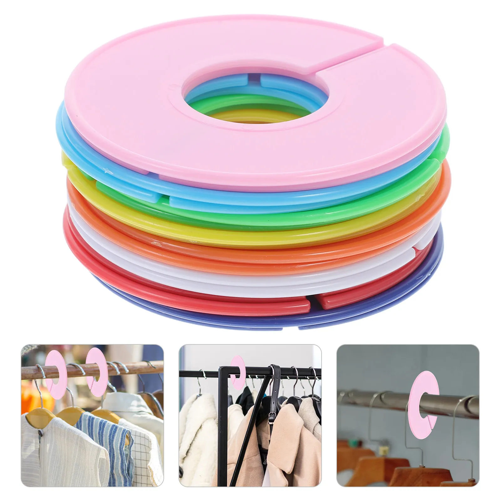 16Pcs Hanger Size Dividers Organizer For Home Cloth Organizer Clothing Round Blank Easy Install Clothes