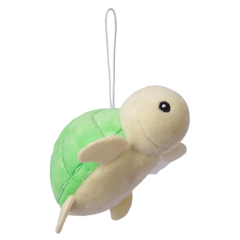 Nieuwe Cartoon Schattige Simulatie Kleine Schildpad Pluche Pop Sleutelhanger Creatieve Kleine Dier Pluche Rugzak Hanger Verjaardagscadeau