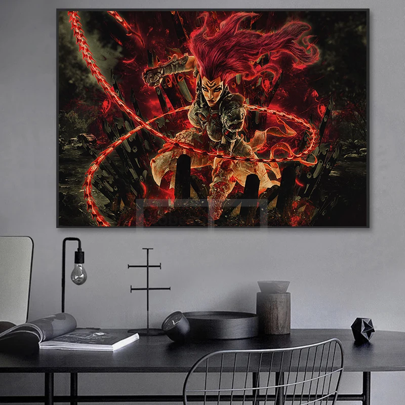 ألعاب الروح الكلاسيكية Darksiders ريترو المشارك ألعاب الروح يطبع حائط لوح رسم الفن صور المعيشة المنزل لعبة غرفة الديكور