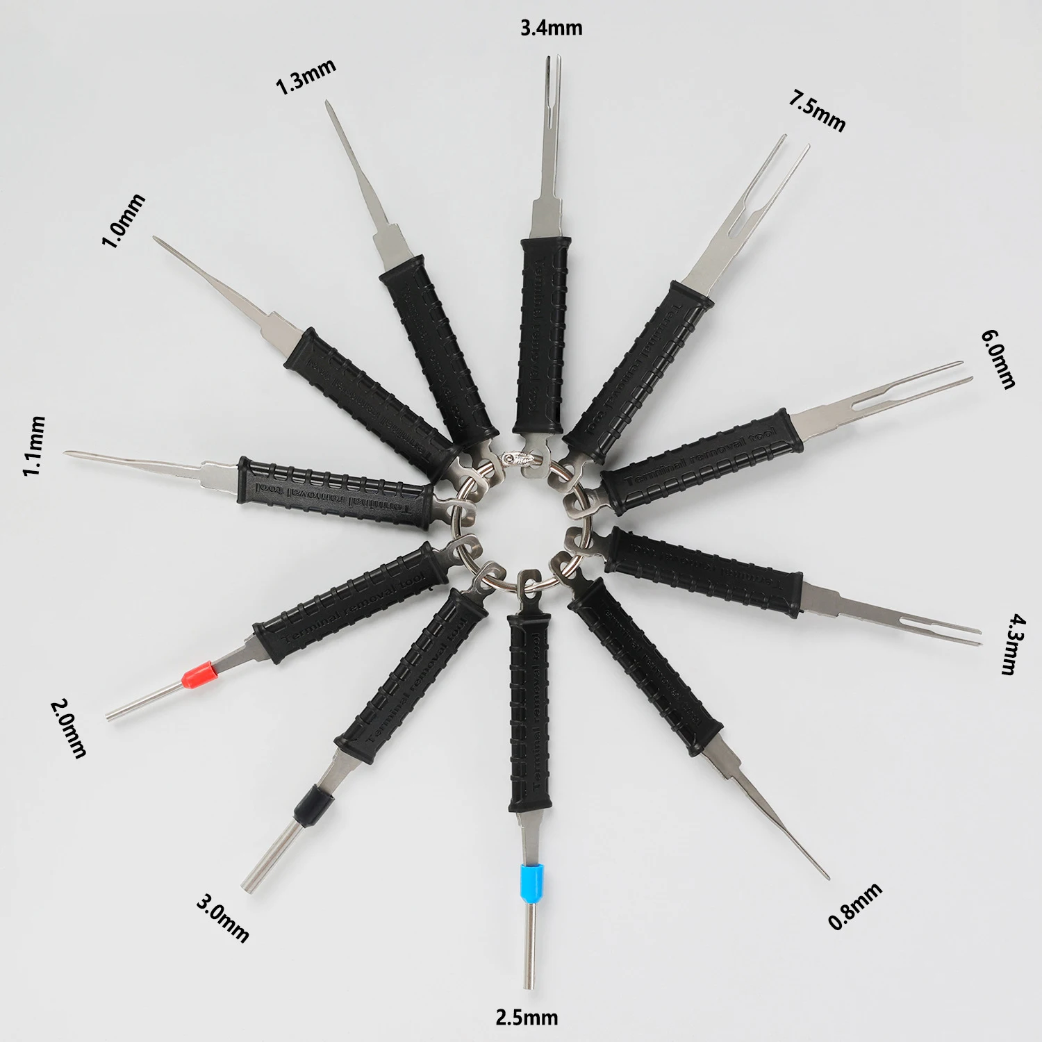 車の端子取り外しツールキット、ケース付き自動車配線ハーネスピン抽出ツールセット、修理用電気コネクタリリースツール