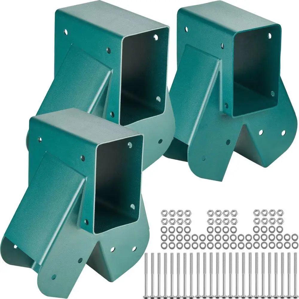 

Heavy Duty Swing Set Brackets for 4x4 Legs 4x6 Beam Carbon Steel Mounting Hardware DIY Kit Green 3 Pieces