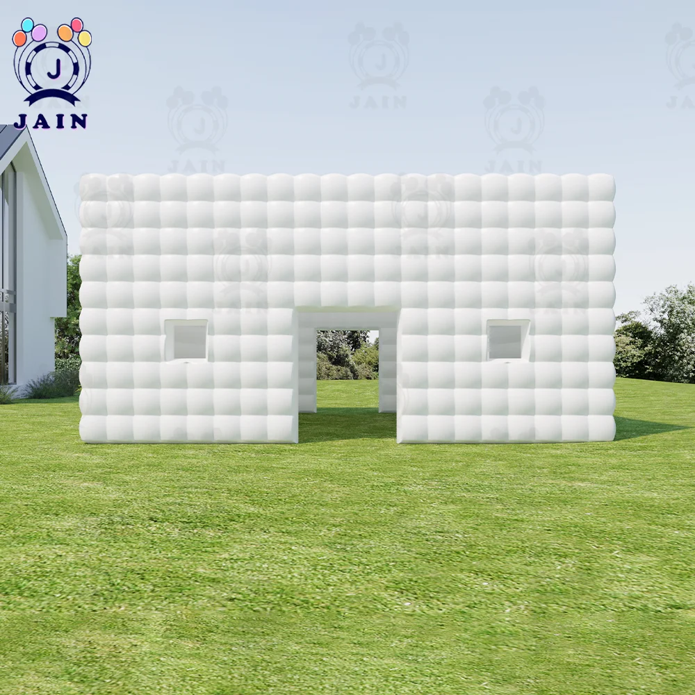 20-26FT Large LED Inflatable Marquee Inflatable Air Cube Tent House with Blower/Inflatable Lighting Tent for Party Event