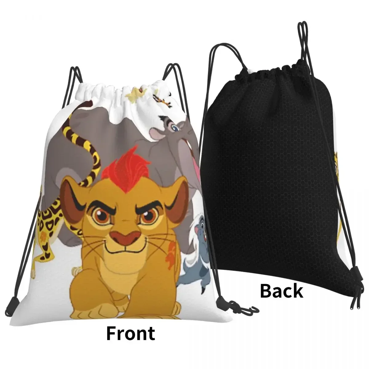 Lion Guard Backpacks Fashion Portable Drawstring Bags Drawstring Bundle Pocket Sports Bag Book Bags For Man Woman School