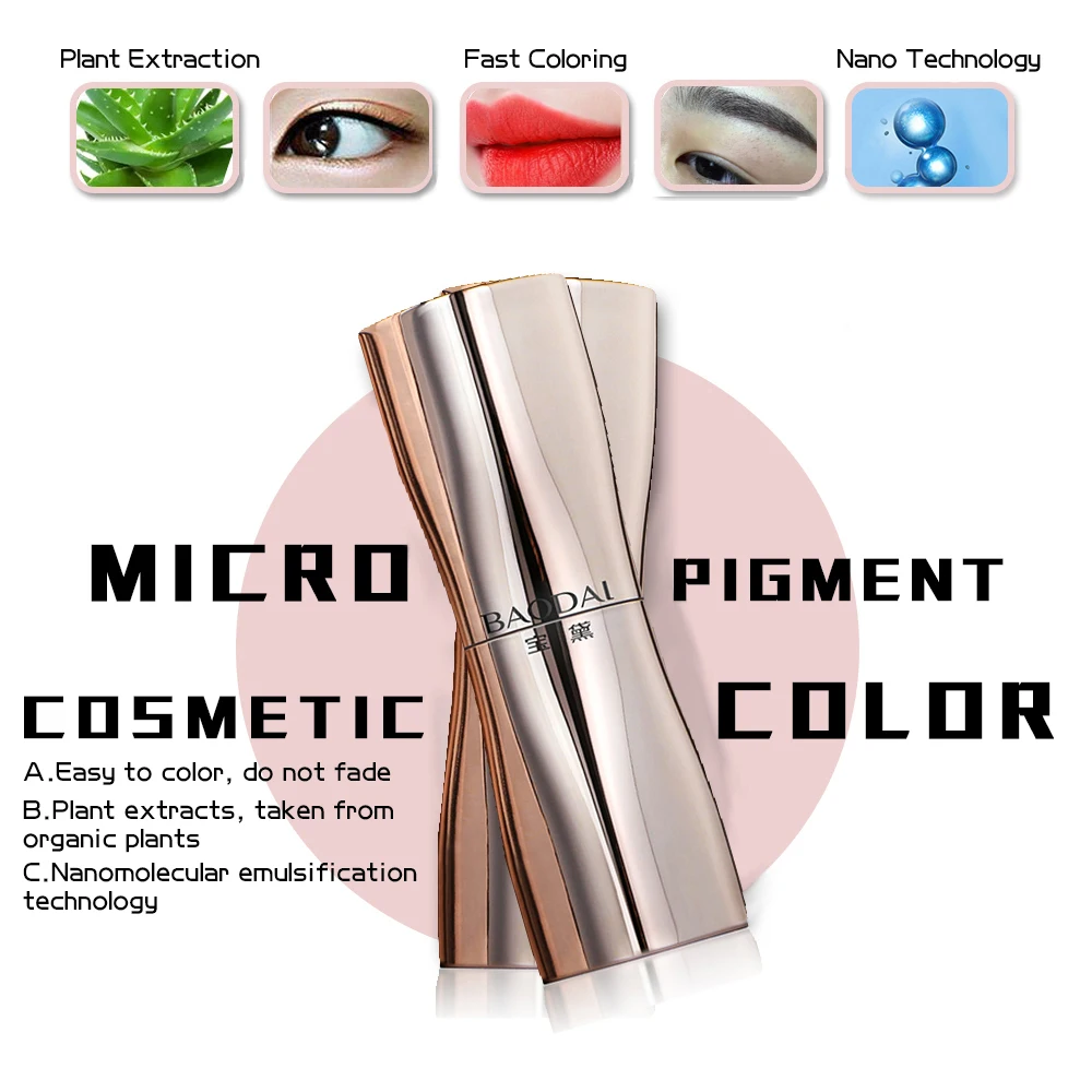 18 Colors 15ml/bottle Semi Permanent Makeup Pigments For Micropigmentation Brow Ink Eyeliner Tattoo Lip Blushing