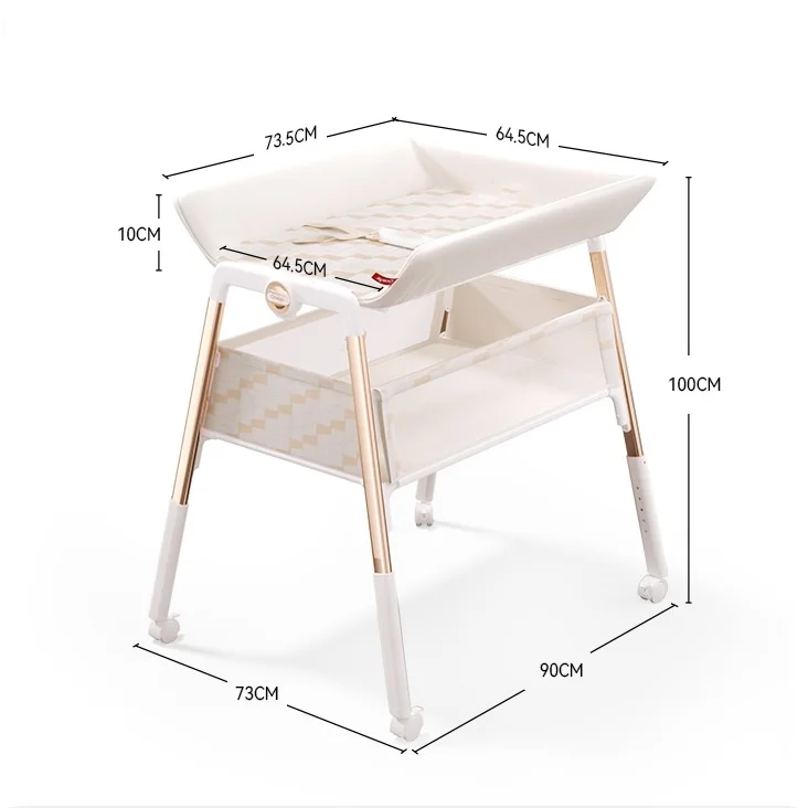 Machine Washable Baby Changing Table Detachable Cover Antimicrobial Coating Easy Wipe Surface Maintenance
