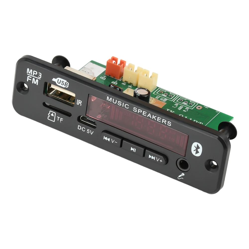 DC 6-18V 20W 20W Bluetooth 5.0 MP3 Amplificatore Decoder Scheda Radio FM Modulo Wireless Car Music Player TF USB Registra Chiamata