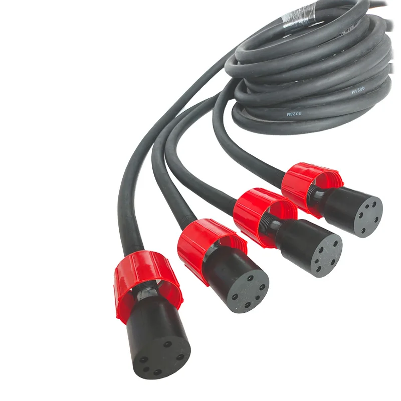 Large electrical 4-core waterproof joint socket plug connector accessories
