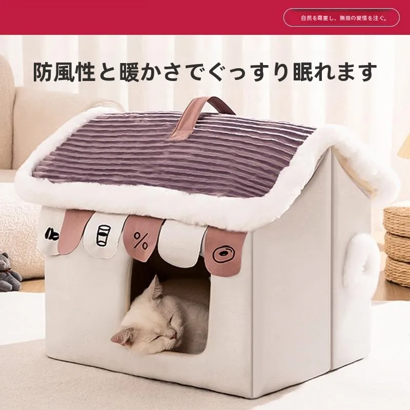 warmth-and-safety-house-for-cats-winter-outdoor-pet-bed-secure-enclosed-shelter-cozy-nest-for-kittens-pet-supplies