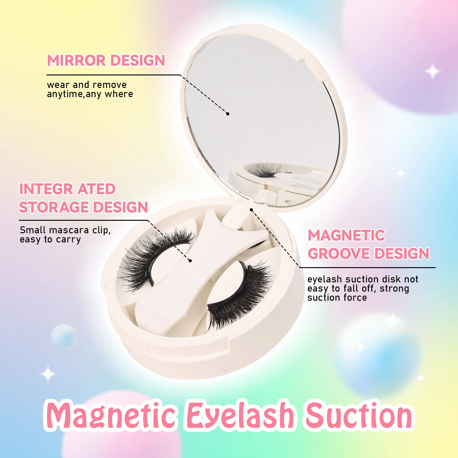 رموش مغناطيسية مع أداة توزيع رموش مغناطيسية سميكة ونحيلة لا حاجة إلى غراء رموش قابلة لإعادة الاستخدام ناعمة وسهلة الارتداء