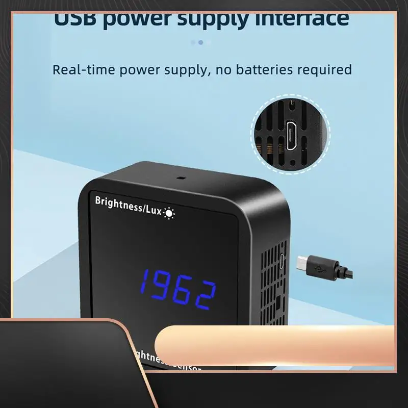 

Tuya Light Sensor Brightness Detector With Temperature Humidity Detection Display Smart Home Security Linkage