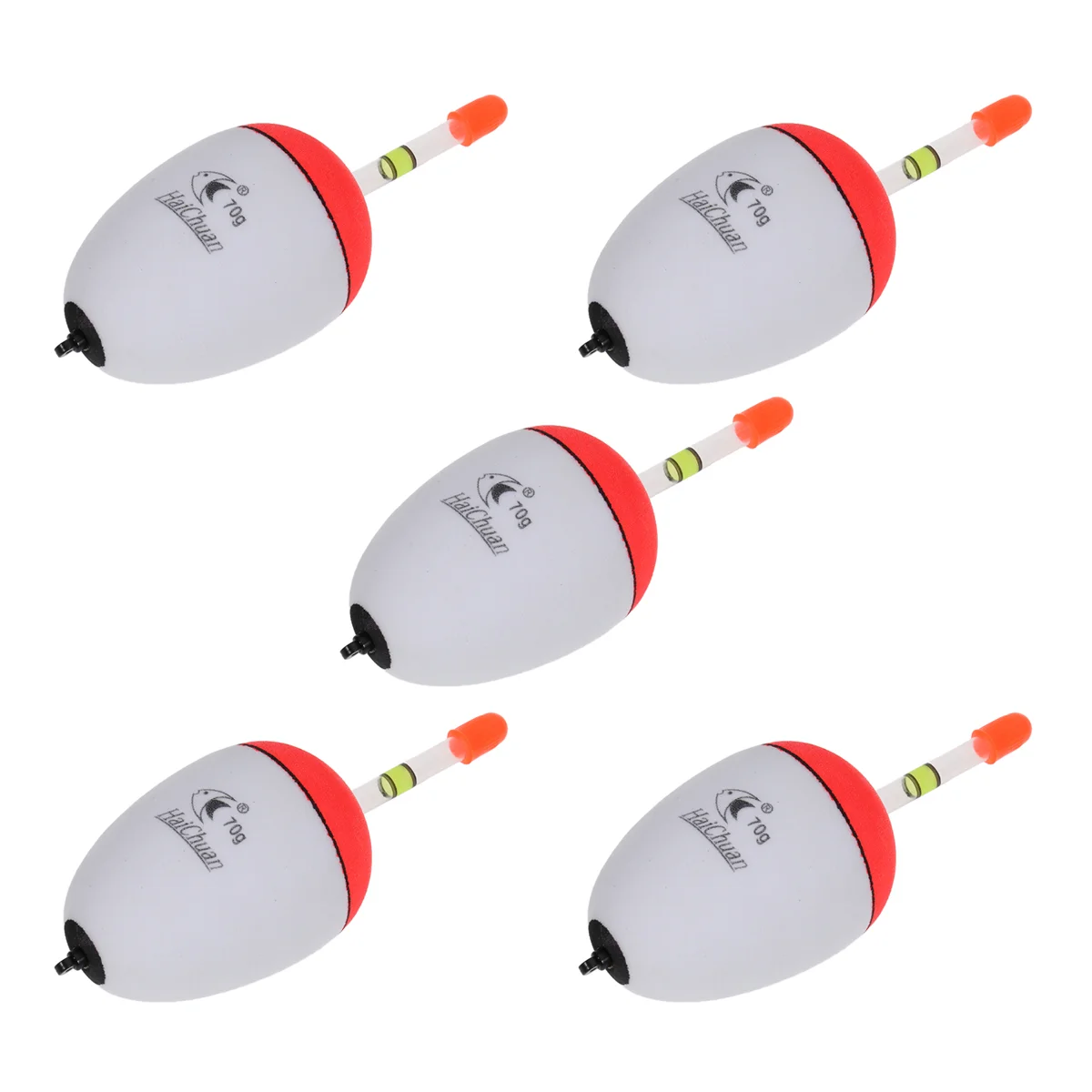 5 Pcs 70g Sea Fishing Floating Floats Can Be Inserted Luminous Sticks Pole Belly Fishing (White)