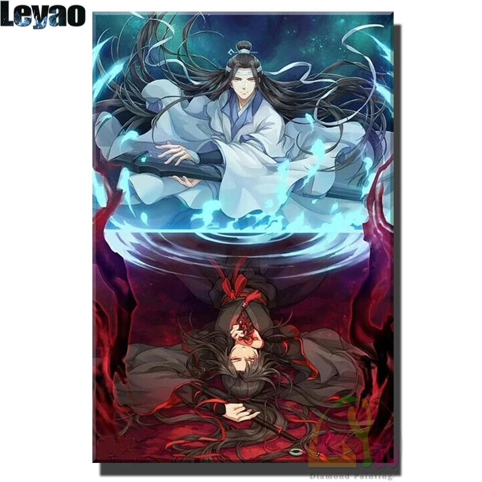 Anime Diy Diamond Painting Grandmaster Of Demonic Lan Wangji Wei Wuxian Home Decoration the untamed Mo Dao Zu Shi Diamond Mosaic