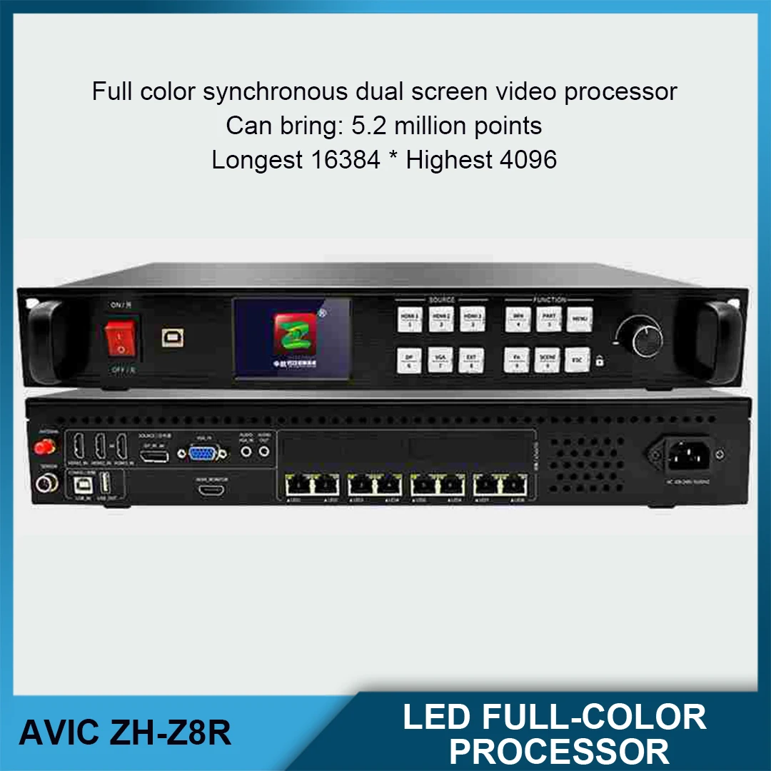 

ZH-Z8R Full-Color Dual-Screen Video Processor Indoor And Outdoor LED Screen Control System A Maximum Of 5.2 Million Pixels