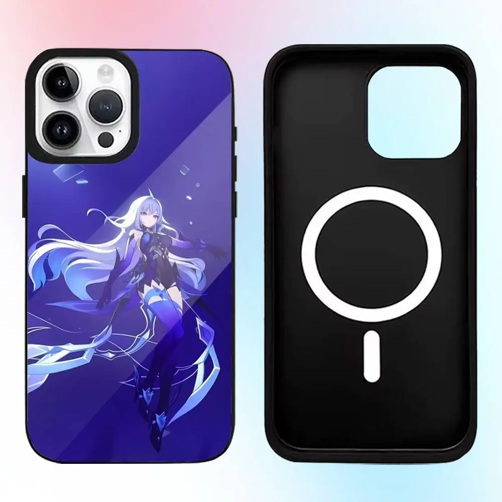 Etui na telefon G-GENSHIN IMPACT S-Skirk-es do iPhone'a 17, 16, 15, 14, 13, 12, 11 Plus, Pro Max z magnetycznym systemem Magsafe i bezprzewodowym ładowaniem.