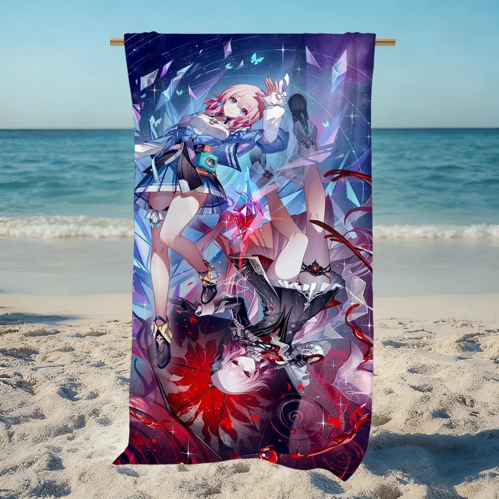 Honkai Star game R-Rail new E-Evernight Towel Beach Quick Dry Soft Pool Towels Gift for Travel Gym Shower Camping sports