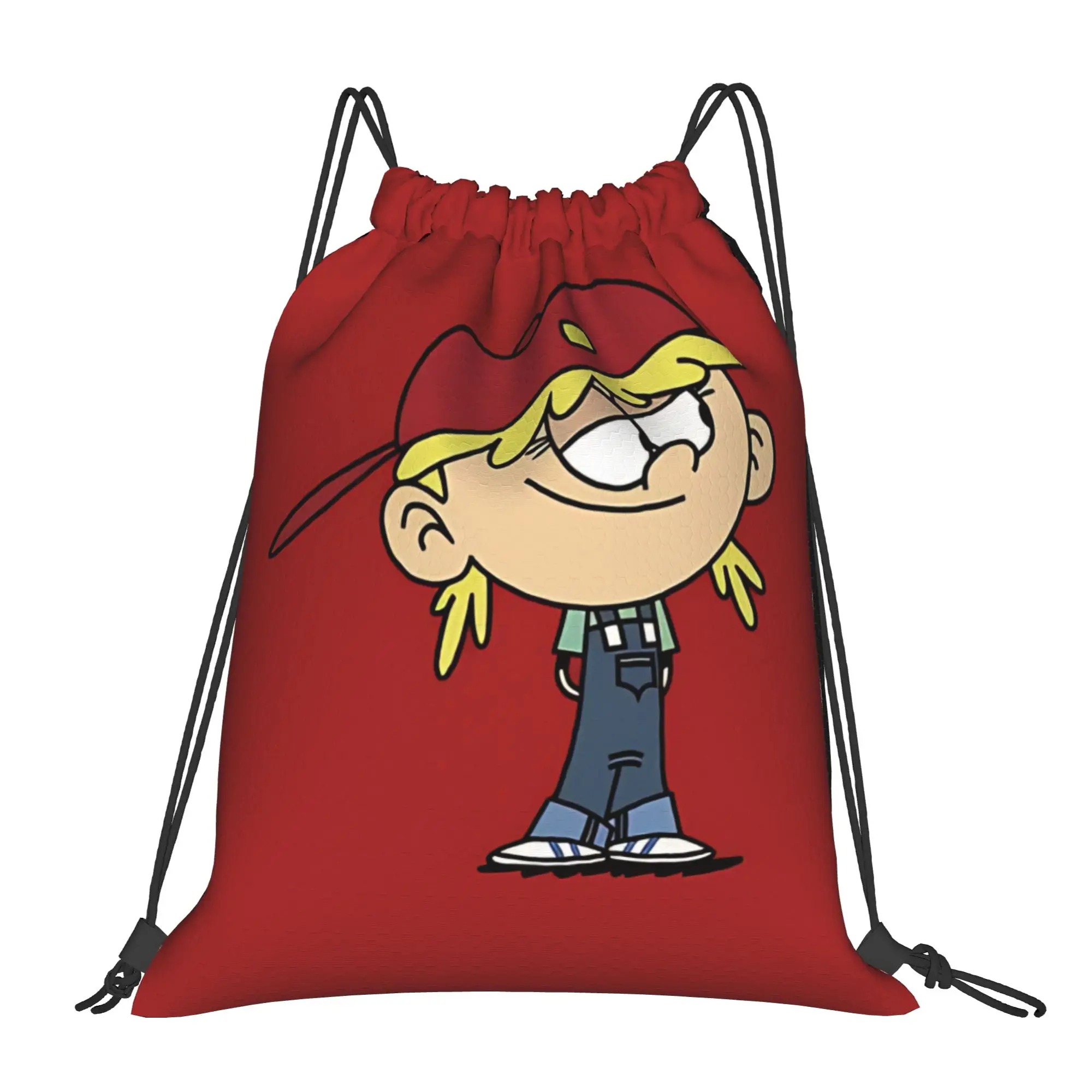 The loud house retro cartoon  Portable Sports Riding Gym Drawstring Storage Sporty Backpacks
