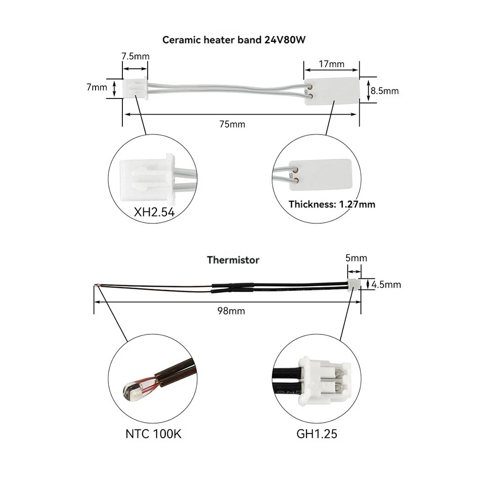 ABJG-3D เครื่องพิมพ์ Hotend Kit สําหรับ Neptune 4 PLUS/4 MAX All-Metal Hotend พร้อมหัวฉีด 0.4 มม. 24V 80W 3D