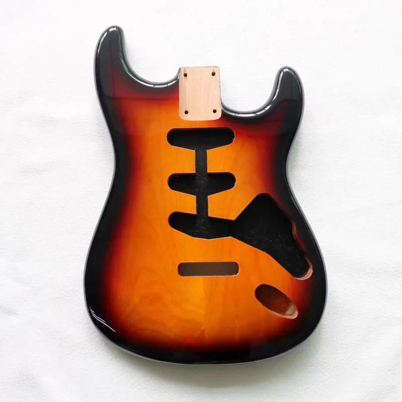 ST Alder Double fight Body Electric Guitar Body Accessories Single Single Single Semi-finished Alder DIY Body Sunset Gloss