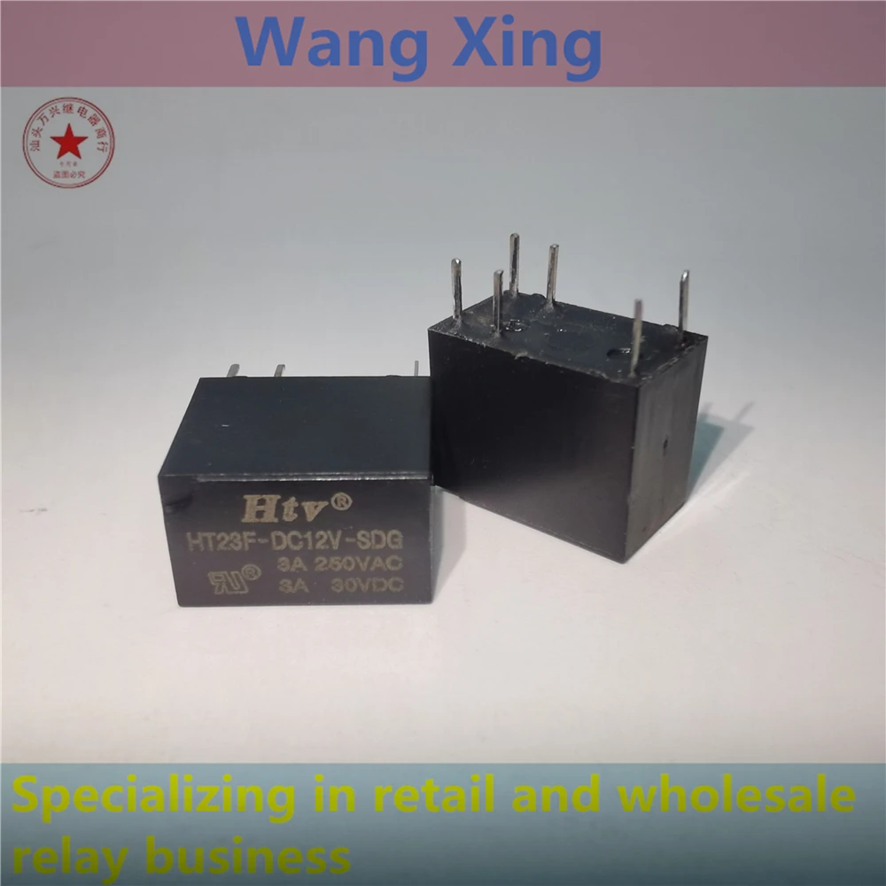 HT23F-DC12V-SDG Relay daya elektromagnetik 6 pin