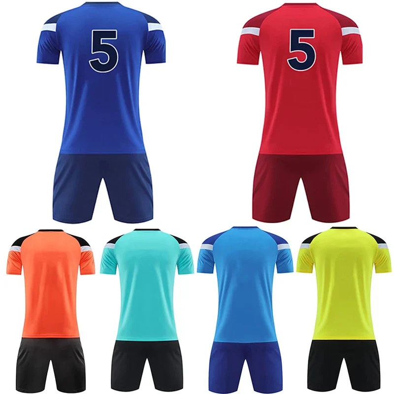 Girl Boys Running Clothes Sets Kids Football Jersey Short Sleeve Children Sports Training Uniforms Soccer Jerseys Night run