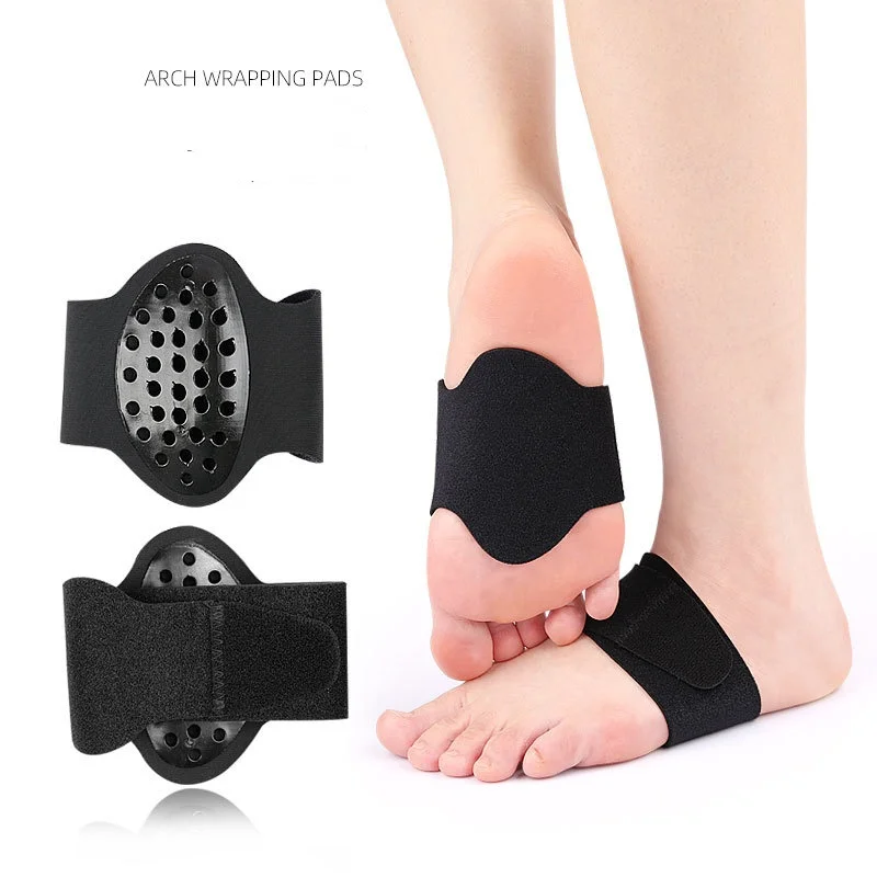 Arch Foot Pads For Men Women Arch Support Shock Absorption Flat Feet Inside And Outside Figure-eight Orthopedic Pads Insoles