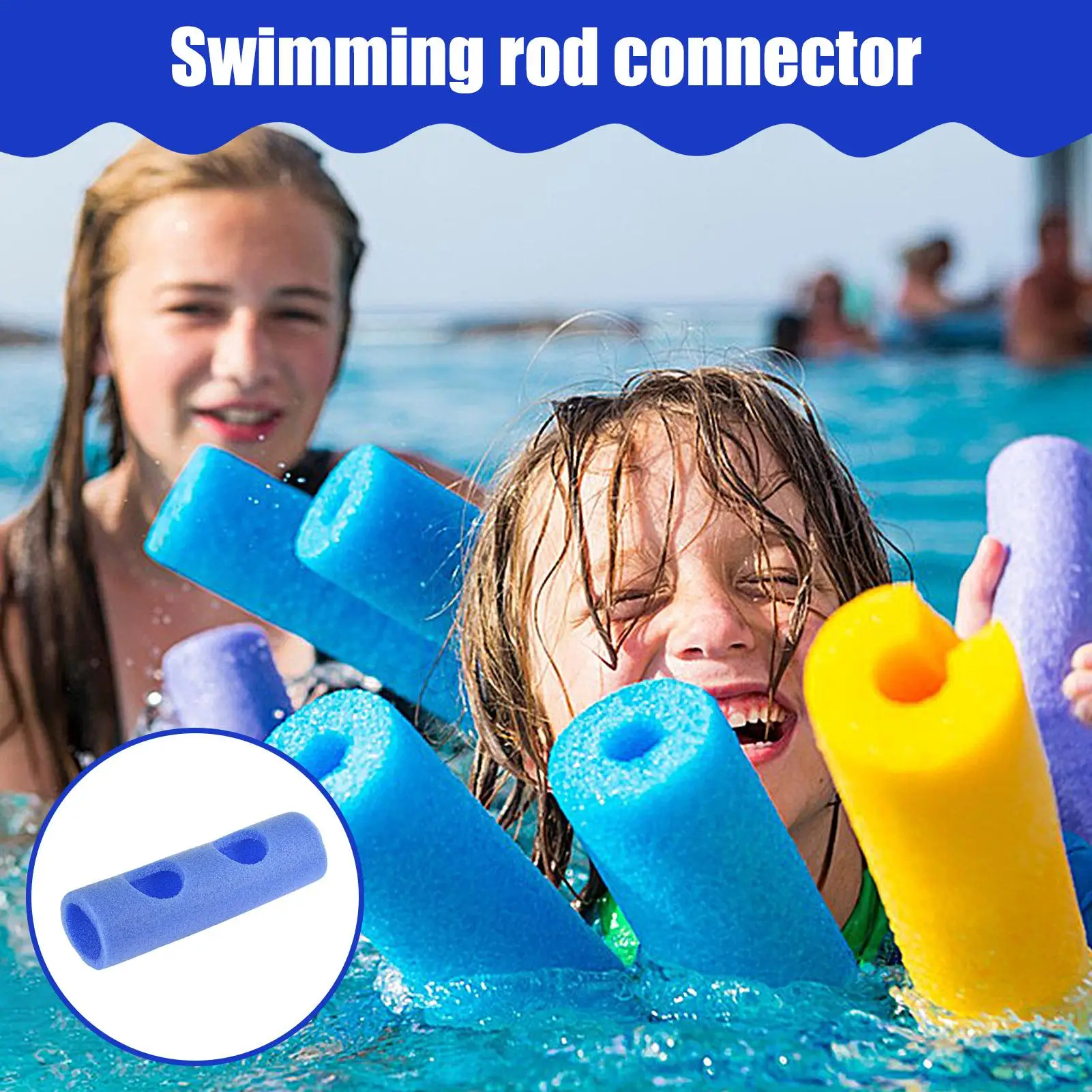Foam Noodle Connectors Swimming Noodle Holed Connector Swimming Stick-holed Connector For Train Casual Or Floating Bed