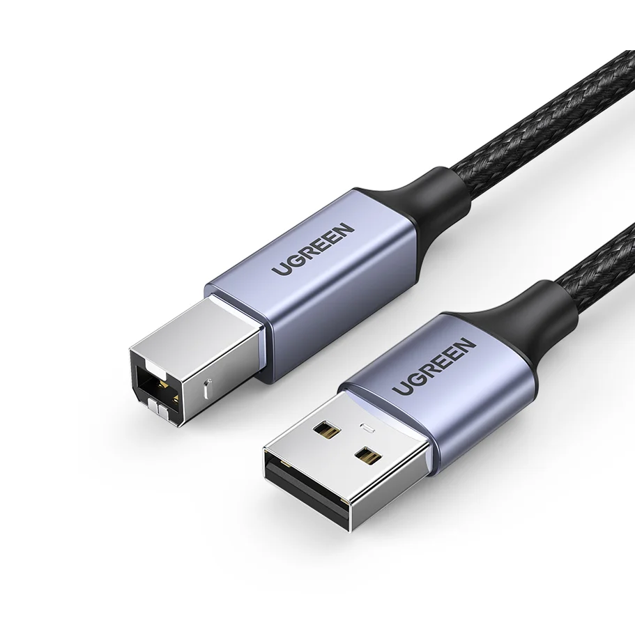 

Кабель принтера UGREEN, высокоскоростной кабель принтера USB 2.0, шнур сканера USB B в нейлоновой оплетке
