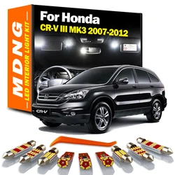 MDNG-LED-インテリセスサンバイザー,ドア電球,マップ,ドーム,トランクライト,ホンダcrv,CR-V,iii 3,mk3,2007, 2008, 2009, 2010, 2011に適しています12個