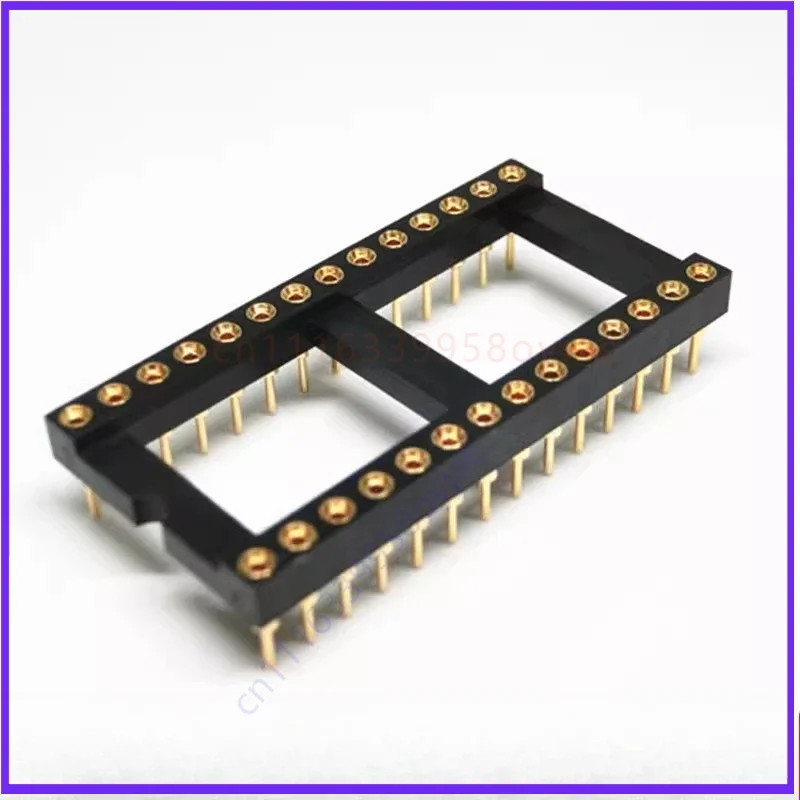 For Zhengling Precision for Nextron Full Gold Plated 28-Pin Wide Body 28P Round Hole IC Socket 28 Positions 20pcs