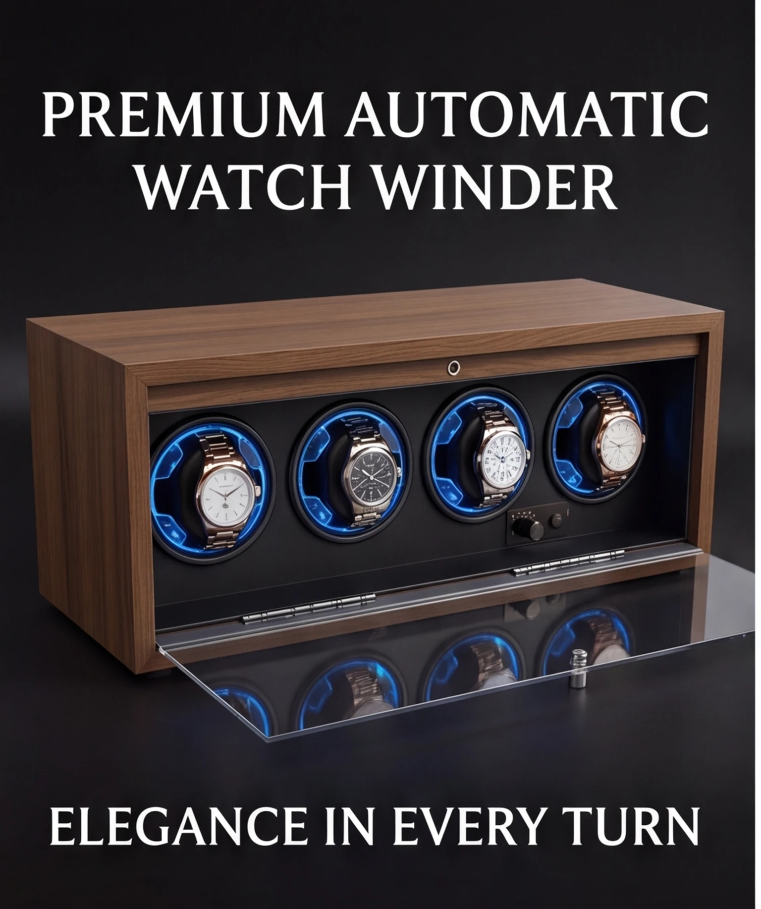 

Automatic Watch Winder for Mechanical Watches Quiet Rotation Anti-Magnetic Luxury Storage Case for Men Women