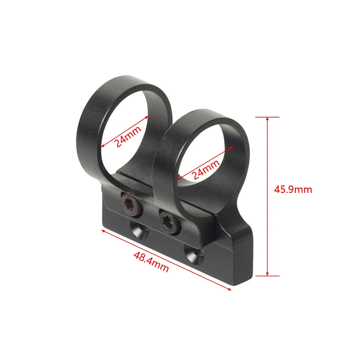 Supporto per torcia tattica supporto per luce Offset 45 gradi 1 pollice di diametro leggero per Keymod Rail torcia da caccia Red Dot Scope