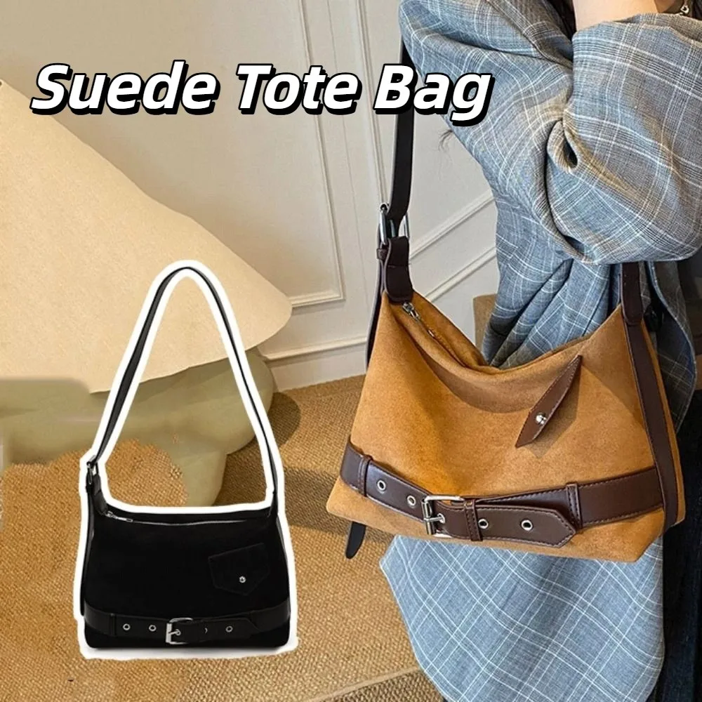 

Fashion Korean Style Suede Tote Bag Tote Bag Solid Color Matte PU Hobo Bag Large Capacity PU Leather Underarm Packs Women