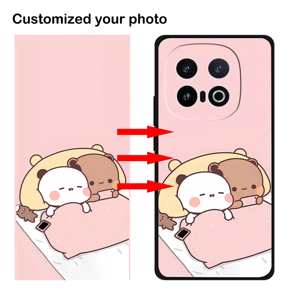 DIY اسم الصورة حالات الهاتف المخصصة ل Vivo Iqoo 13 Z9 Turbo Z9X Z8 Z8X 12 Neo10 Neo9 Pro Neo6 Neo7 SE غطاء أسود تصميم الصورة