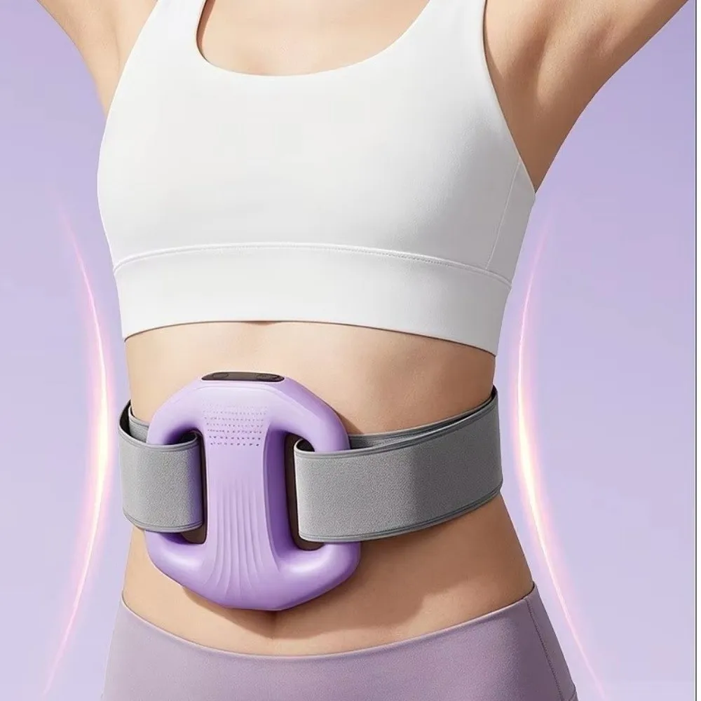 Cordless Fascia Rings Massager Deep Tissue 4 Levels Muscle Handheld Massager Adjustable Vibration with Belt