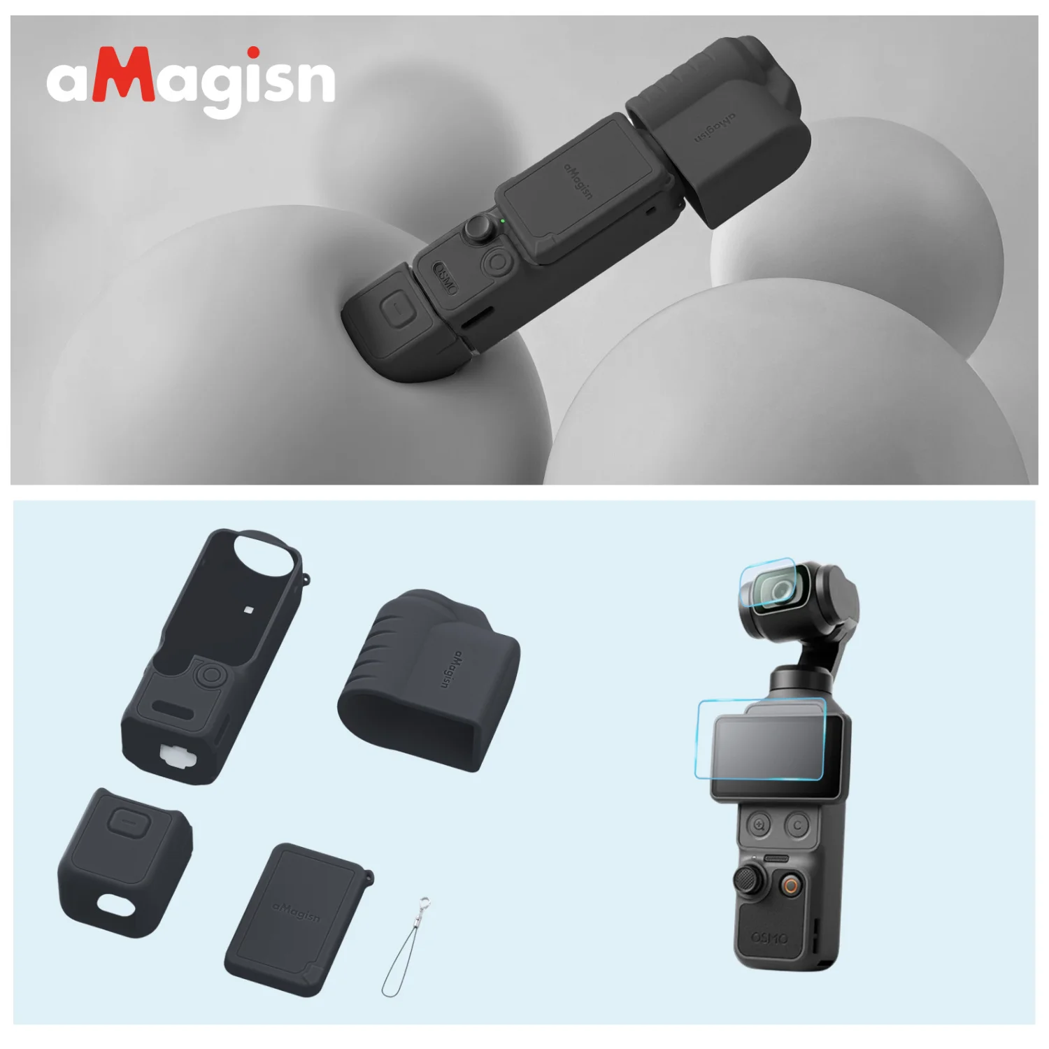 capa-de-silicone-macia-amagisn-lente-de-vidro-temperado-hd-e-protetor-de-tela-2-em-1-kit-de-protecao-para-dji-osmo-pocket-4