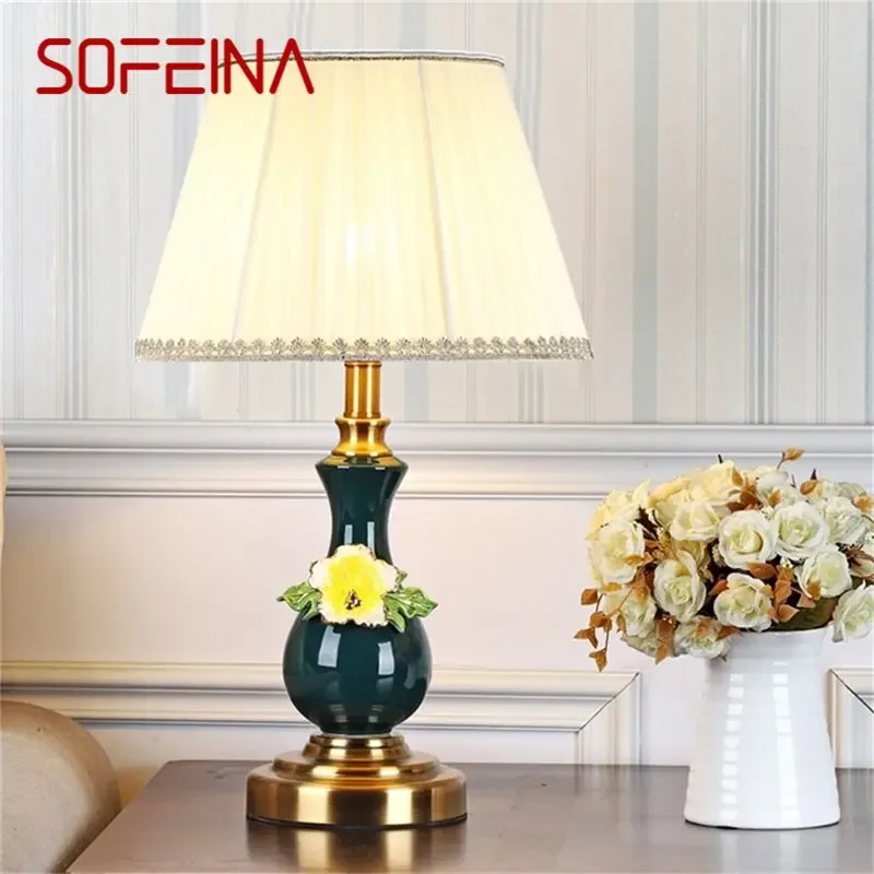 SOFEINA Table Lamps Desk Lighting Contemporary Ceramic LED for Home Office Creative Hotel Decoration