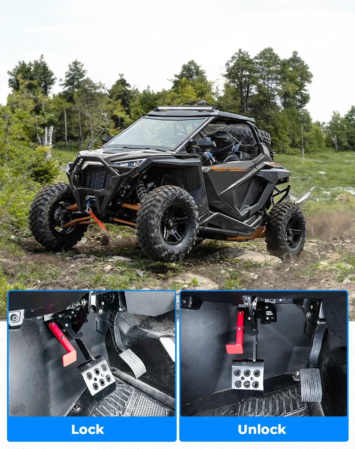 RZR UTV Freio de estacionamento de mola atualizado compatível com Polaris RZR XP 1000 Ranger XP 1000 RZR PRO XP Kit de lançamento de freio de