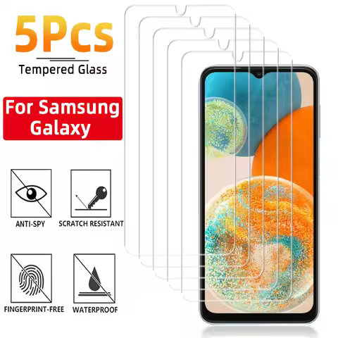 5Pcs Tempered Glass for Samsung Galaxy A23 5G A12 A14 A22 5G A32 5G Screen Protector for Samsung A70 A15 A06 A05s A16