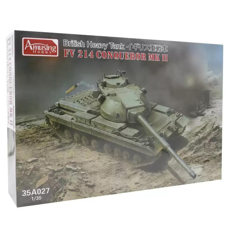 Exquisite Engraved Details British FV214 Conqueror MK2 Heavy Tank 1:35 Amusing Hobby 35A027 Complete Scale Model For Collection