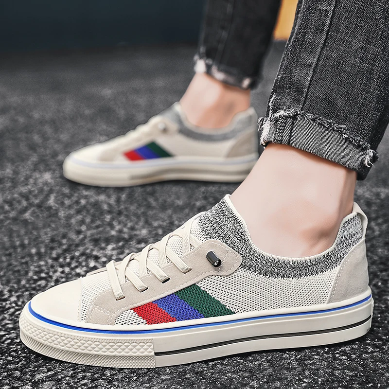 أحذية رياضية للرجال من نسج طائر ، أحذية كاجوال ، مريحة ، ناعمة ، للجري ، خفيفة الوزن ، أحذية بدون كعب بمنصة ، أحذية مشي رجالية ، موضة #2