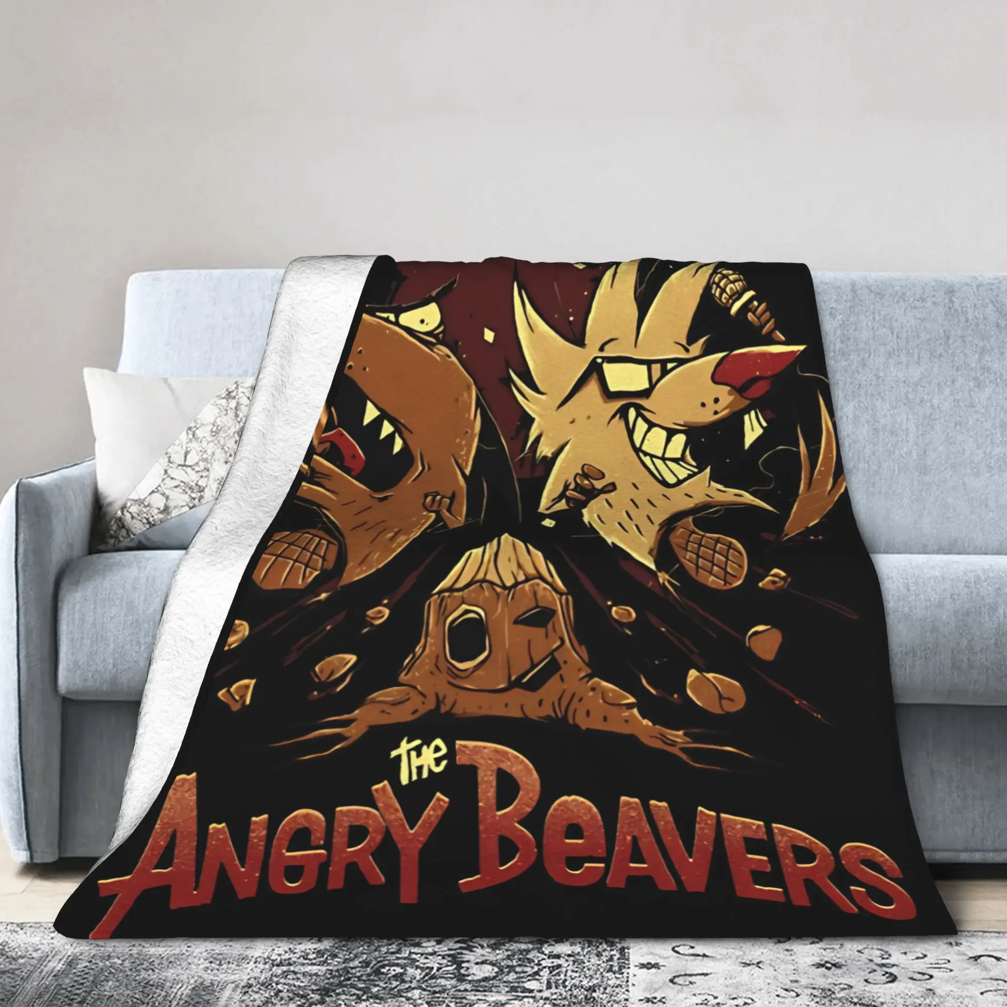 Angry Beavers Daggett & Norbert Feverish: Уютные бархатные пледы, супермягкие покрывала для дома и кровати.